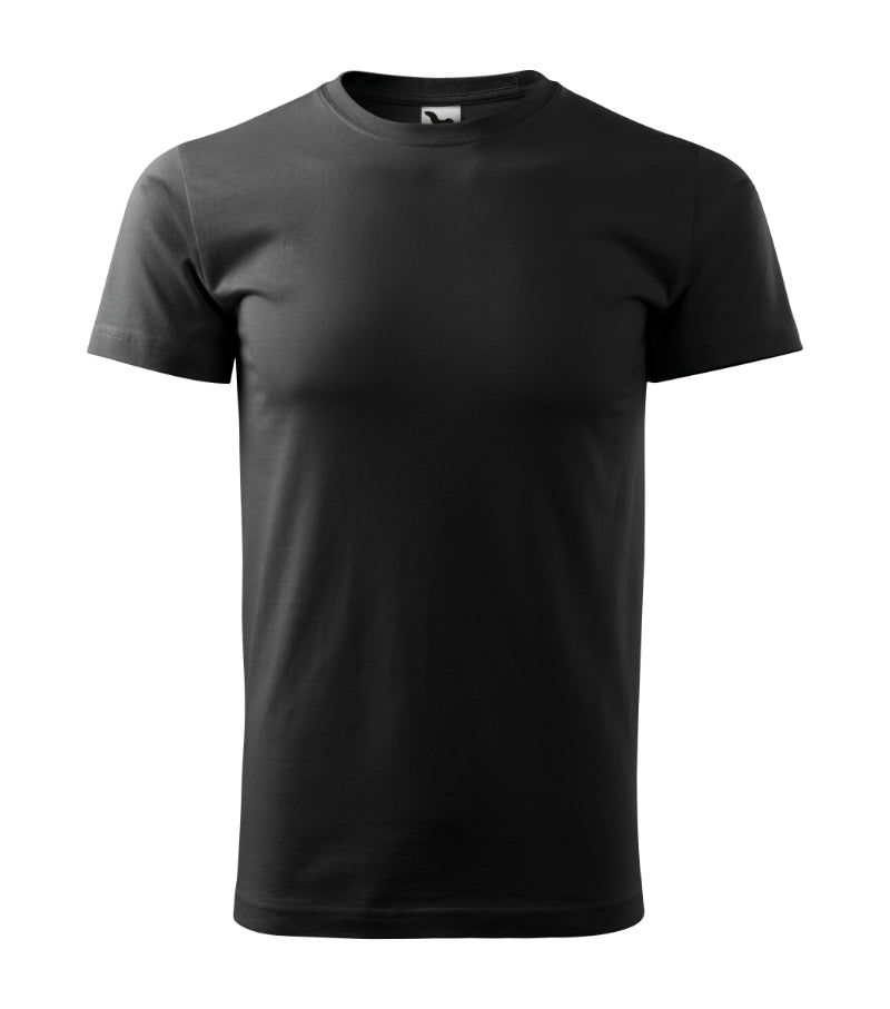 T-shirt Malfini 100 % coton 160 g/m², noir – disponible chez Šarlotes audumi