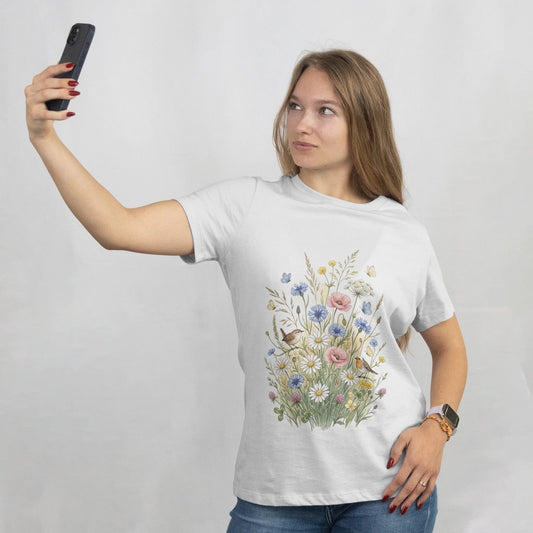 Image of the “Summer” T-shirt – available online at Šarlotes audumi