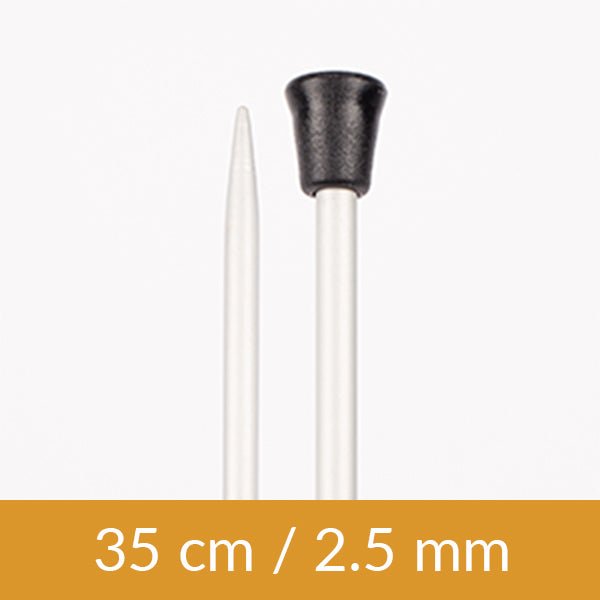 Image of DROPS aluminum straight knitting needles |35 cm sizes 2.00 - 5 mm – available at Charlotte's Fabrics