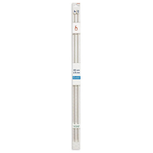 Pony straight knitting needles 40 cm, sizes 2 mm - 10 mm