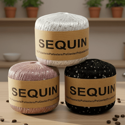 Image de fil pour tambour Midara Sequin – 50 g/ 300 m – disponible chez Šarlotes audumi