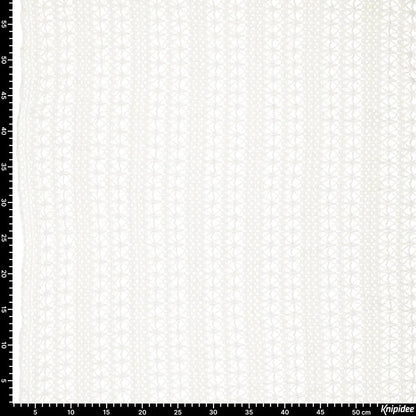 Crocheted lace fabric - milky white 230 g/m²
