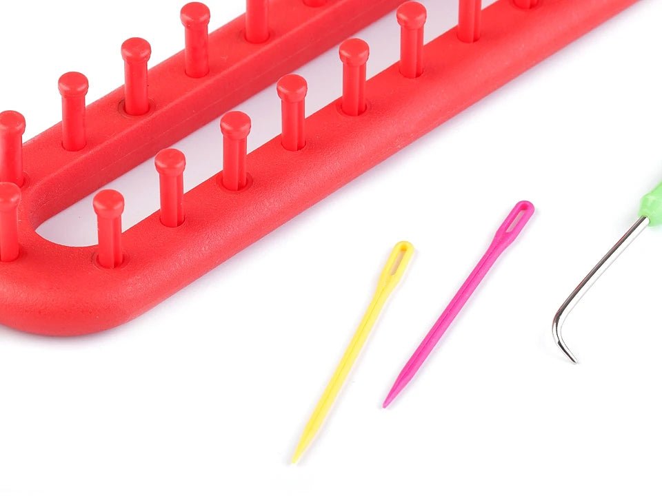 Image of a knitting loom frame set for scarves and hats – 5.2 × 26 cm – available at Šarlotes audumi