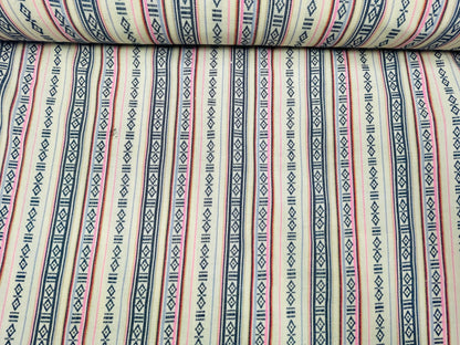 Tissu à motif folklorique, tons clairs 200 g/m²