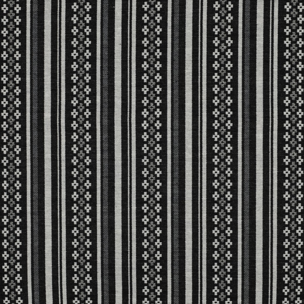 Tissu à motif traditionnel - motif abstrait noir et blanc 315 g/m² – disponible chez Šarlotes audumi