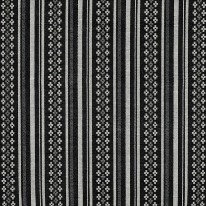 Tissu à motif traditionnel - motif abstrait noir et blanc 315 g/m² – disponible chez Šarlotes audumi