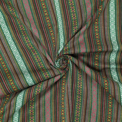Tissu à motif folklorique - vert 200 g/m²