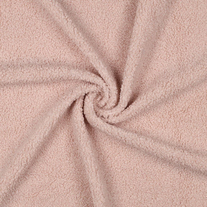 Tissu teddy - rose pâle 270 g/m²