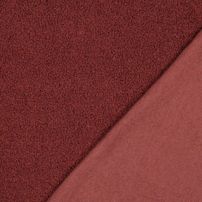 Image of Teddy fleece in smoky burgundy – available online at Charlotte’s Fabrics