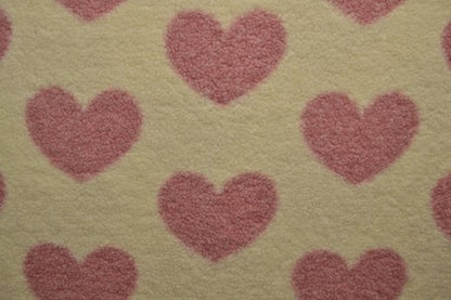Teddy Fleece - Pink Hearts