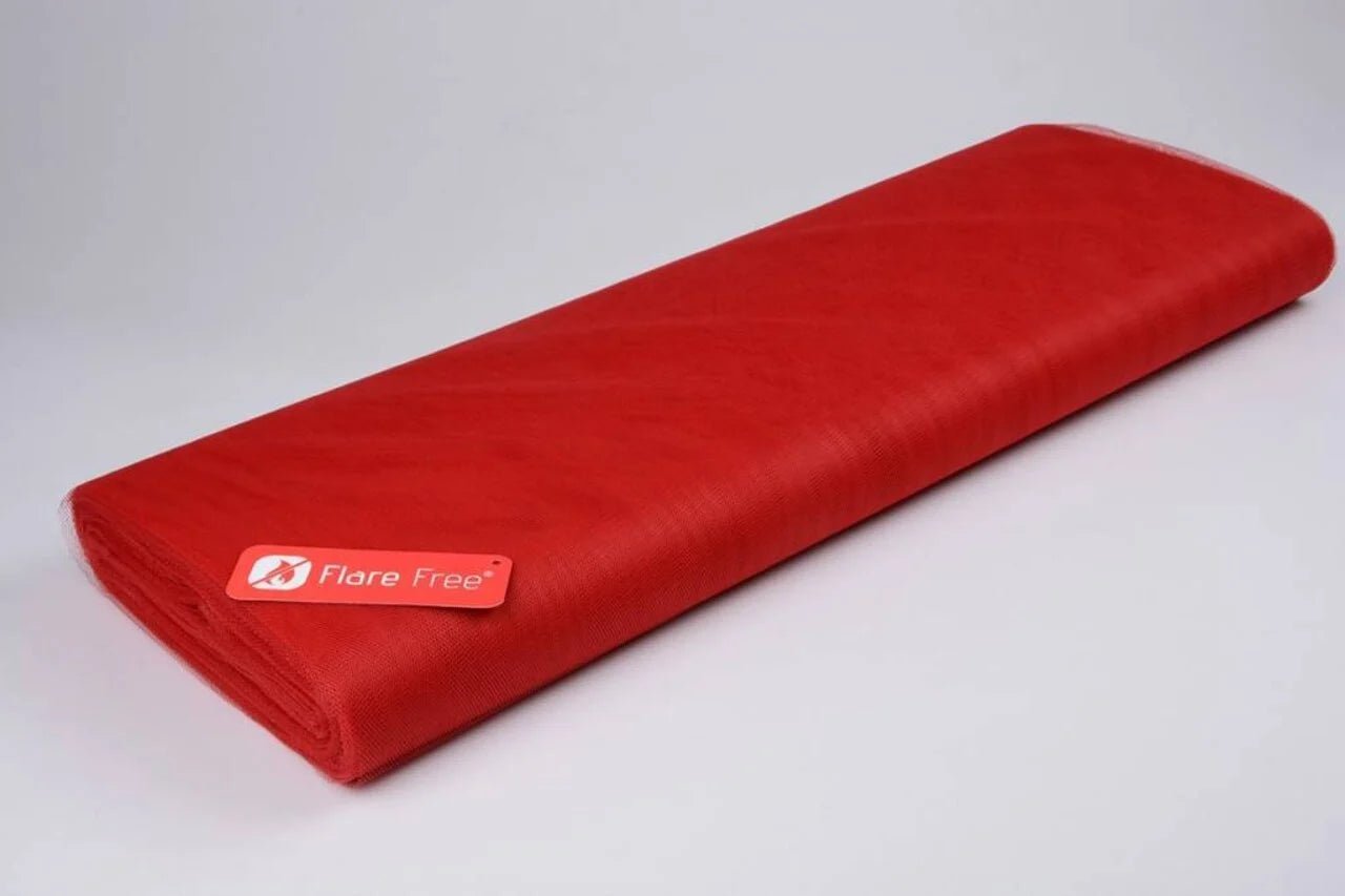 Image of stiff tulle – red| 100% nylon |20 g/m² 150 cm – available at Charlotte Fabrics