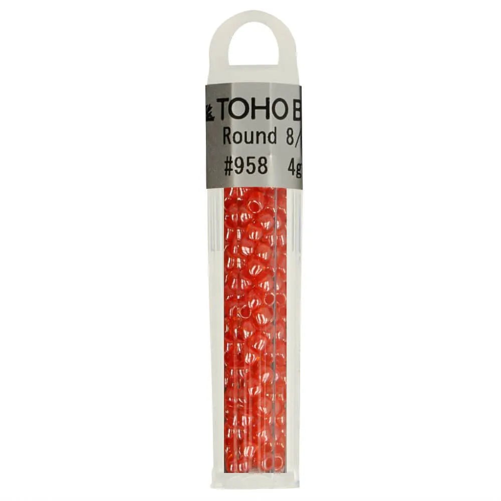 Image de perles rondes en verre TOHO de haute qualité 8/0 – 4 g | tons assortis – disponible chez Charlotte Tissus