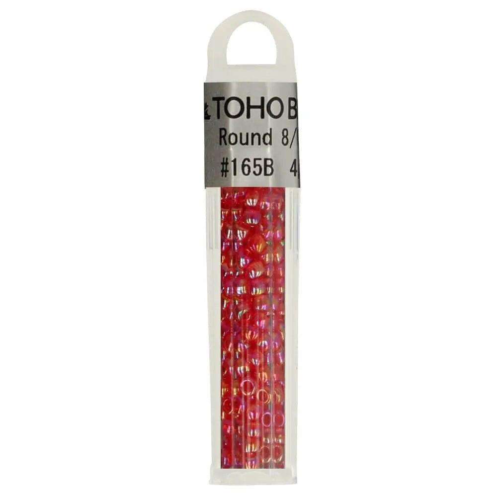 Image de perles de verre rondes TOHO de haute qualité 8/0 – 4 g, nuances assorties – disponible chez Charlotte Fabrics