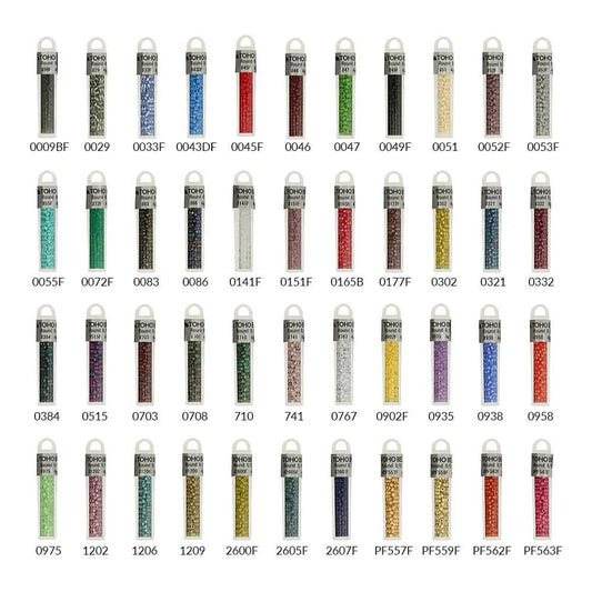 Image of TOHO high-quality round glass beads 8/0 – 4 g| assorted shades – available from Šarlotes audumi