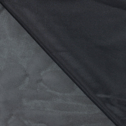 Image du tissu de doublure en jersey noir – disponible en ligne chez Šarlotes audumi