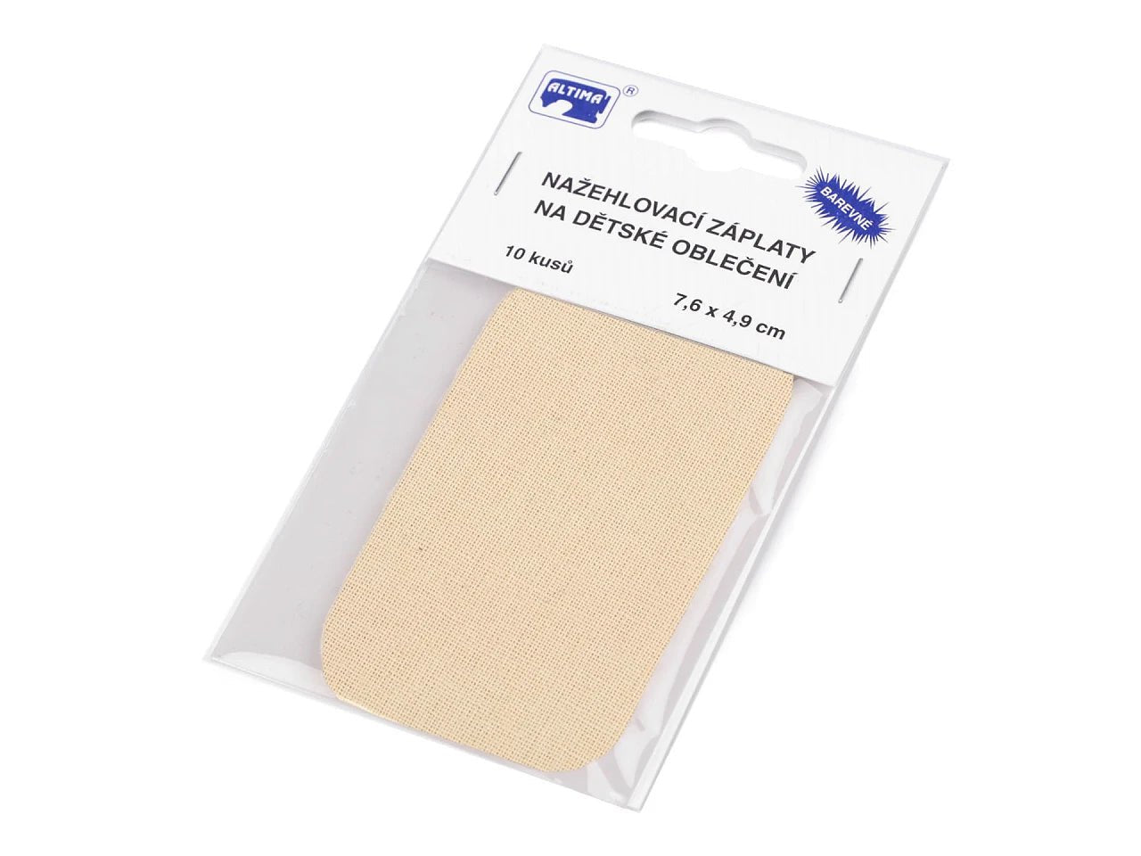 Image with iron-on patch | 7.6 × 4.9 cm 10 pcs | assorted shades – available at Šarlotes audumi