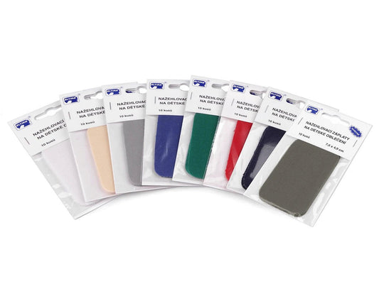 Image with iron-on patch | 7.6 × 4.9 cm 10 pcs | assorted shades – available at Charlotte's Fabrics