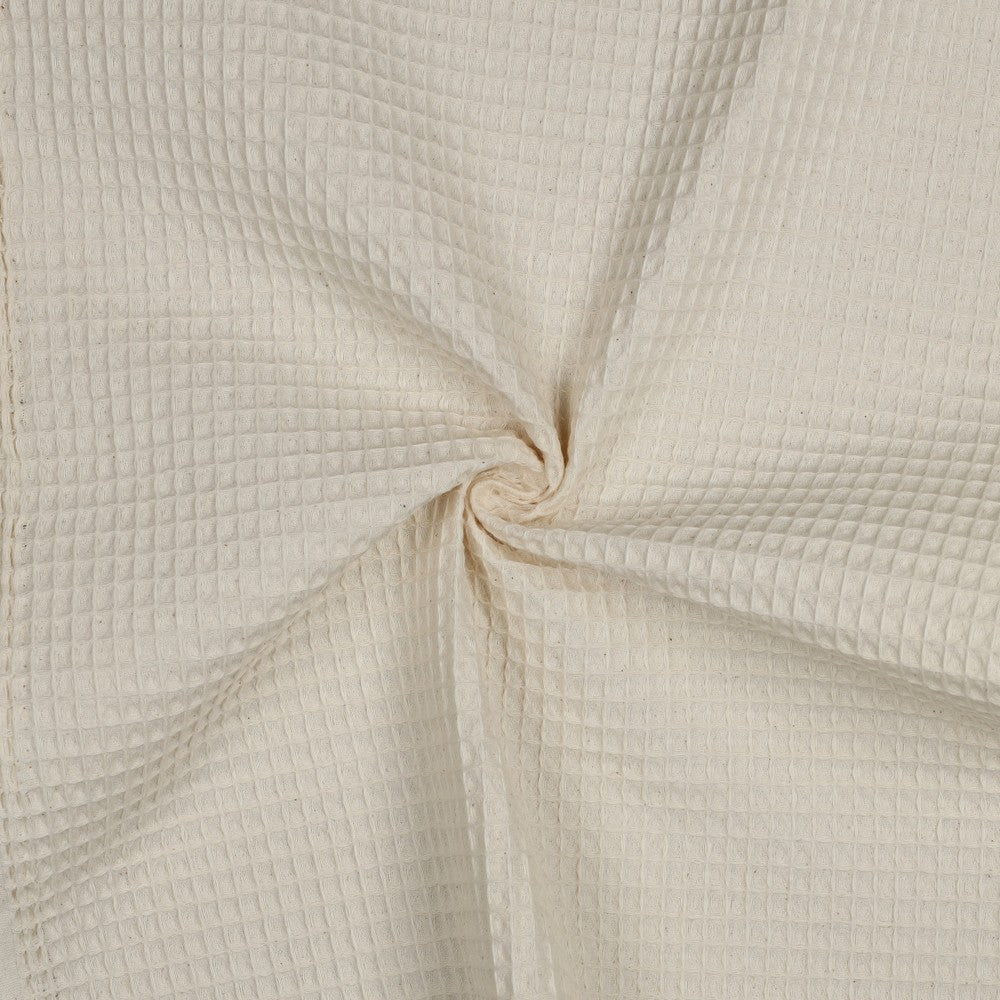 Image of waffle fabric-natural, unbleached – available online at Charlotte's Fabrics