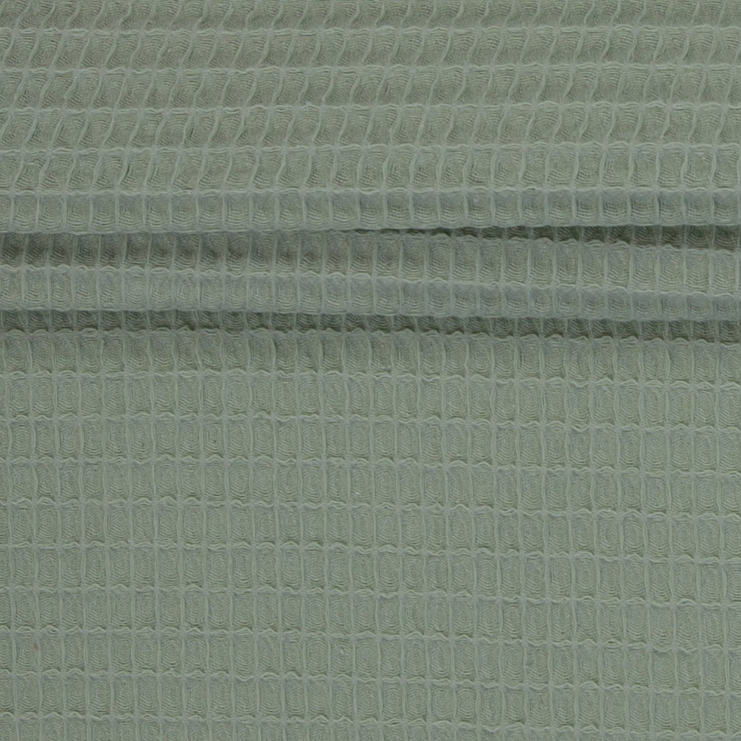 Image of waffle fabric - gray-green 230 g/m² – available at Šarlotes audumi