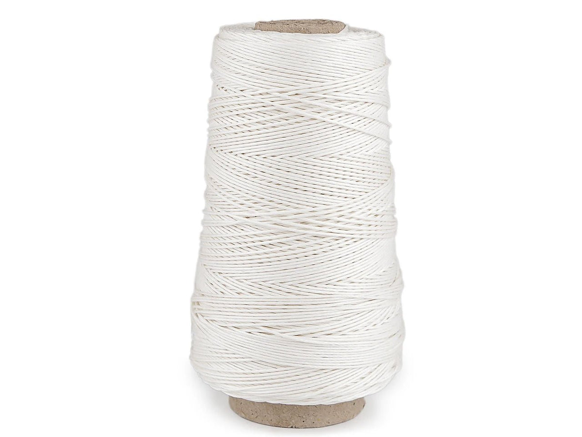 Image of 1.2 mm waxed cotton thread for leatherwork and bag making, available online at Charlotte Fabrics