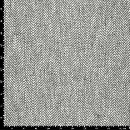 Image of wool fabric with a herringbone pattern | grey | 390 g/m² | 145 cm – available at Šarlote Fabrics