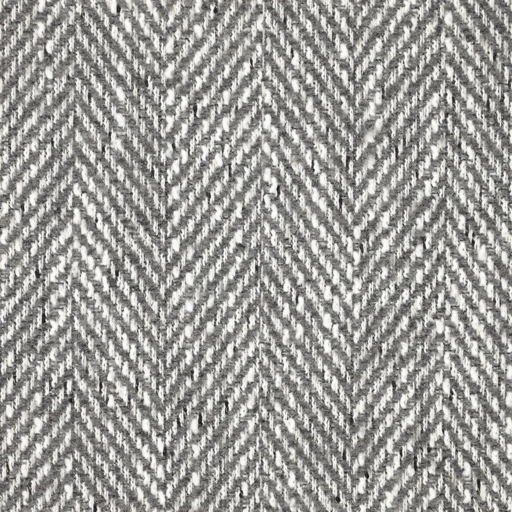 Image of wool fabric with herringbone pattern | grey | 390 g/m² | 145 cm – available at Šarlotes audumi