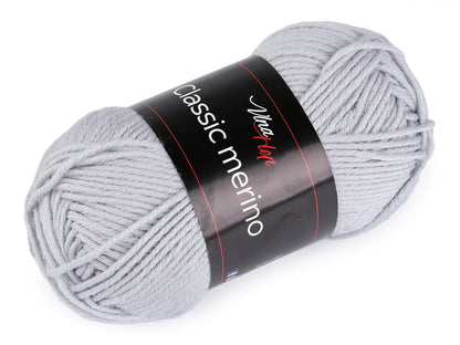 Wool Yarn Classic Merino - Grey 50 m 105 g #61026