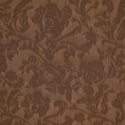 Image of viscose fabric, brown elegant pattern – available online at Charlotte's Fabrics