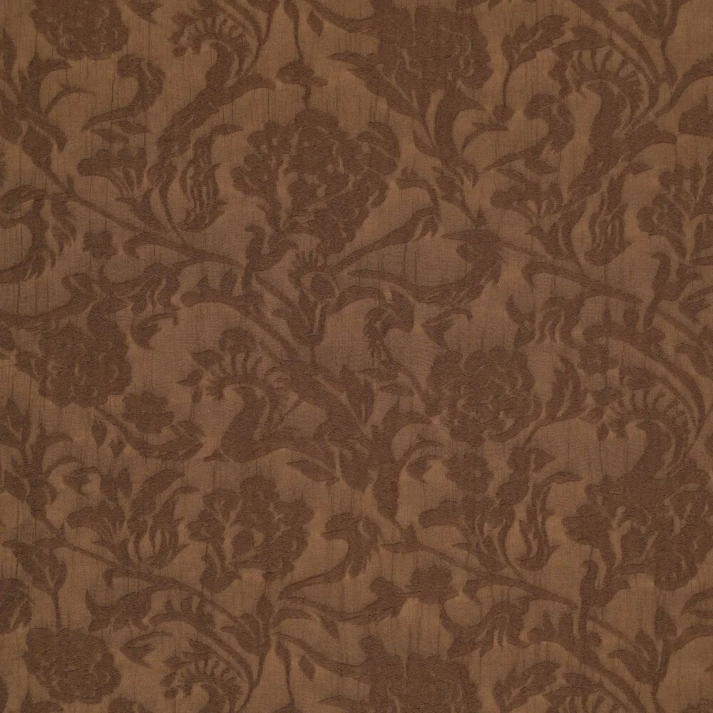 Image of viscose fabric, brown elegant pattern – available online at Charlotte's Fabrics
