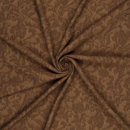 Image of viscose fabric, brown elegant pattern – available online at Charlotte's Fabrics