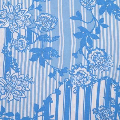 Tissu viscose - motif de lignes et de feuilles 130 g/m²