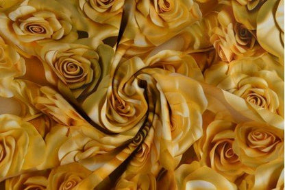 Tissu viscose - roses 100 g/m²