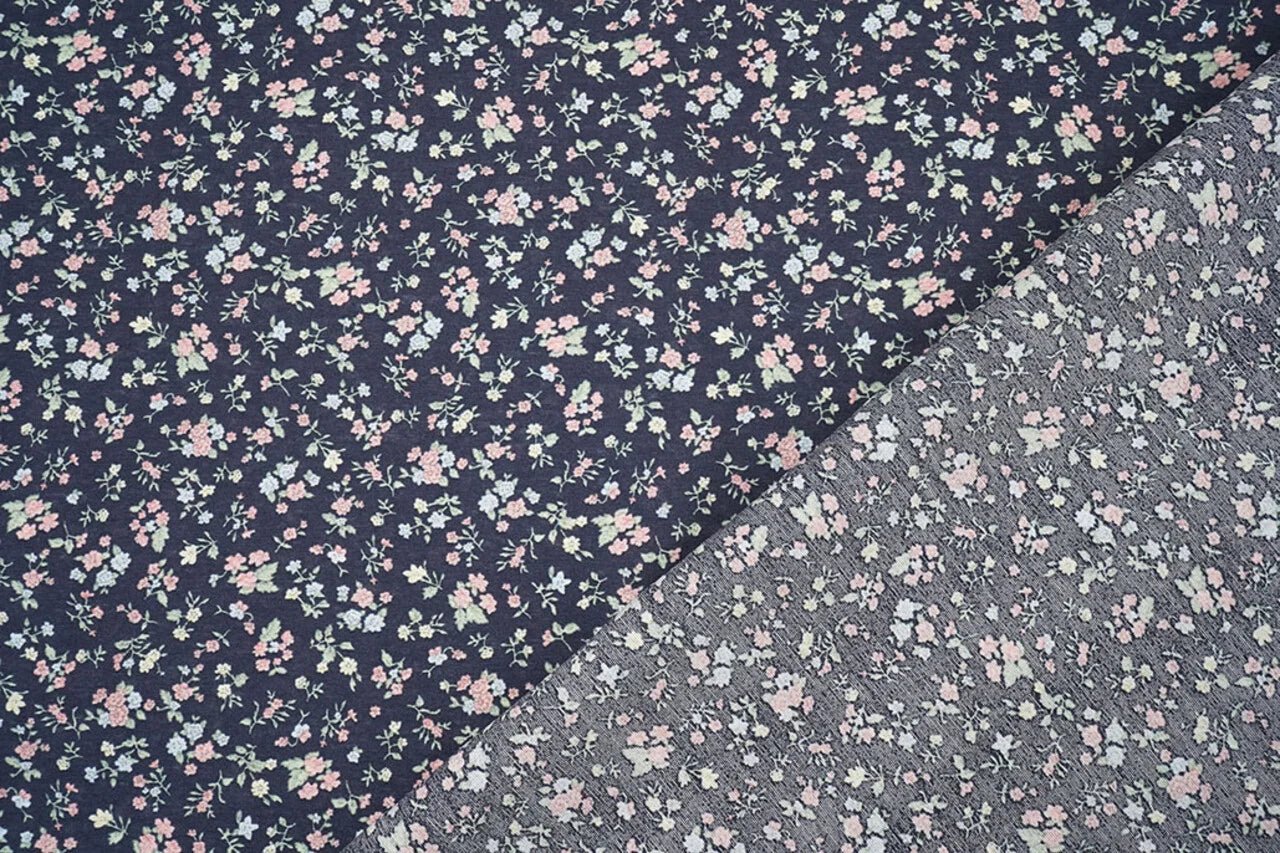 Image with viscose fabric - delicate flowers 80 g/m² – available at Šarlotes audumi