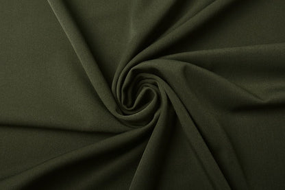 Gabardine viscose avec élasthanne - kaki 275 g/m²