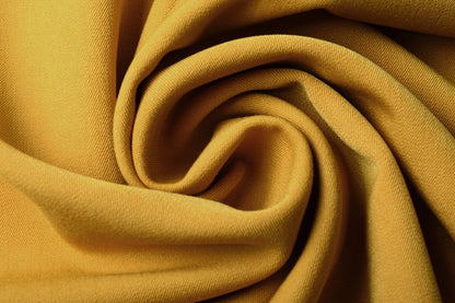 Viscose suiting fabric with elastane - dark yellow 275 g/m²