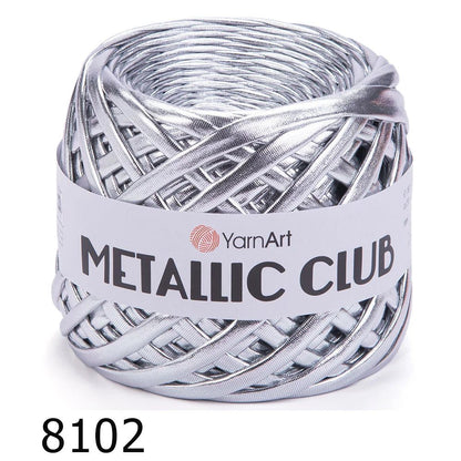YarnArt Metallic Club – metallic ribbon yarn for crochet and crafts 180 g / 55 m – available online at Charlotte's Fabric