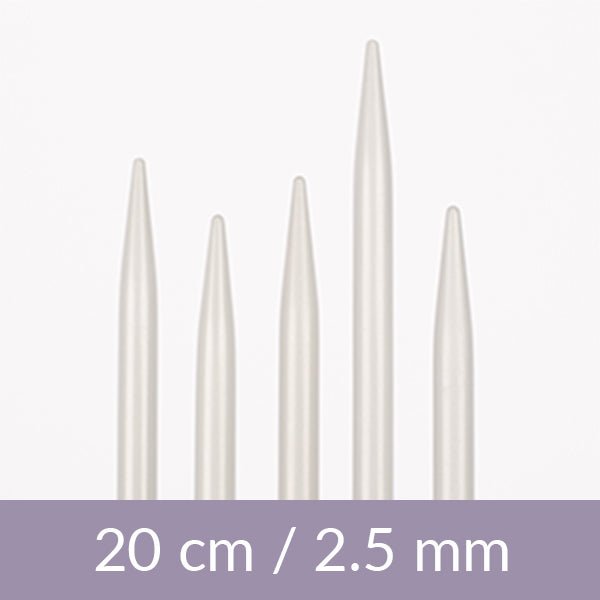 Aiguilles à tricoter pour chaussettes DROPS basic – aluminium (20 cm) | 2,0 - 5,0 mm – disponibles chez Šarlotes audumi