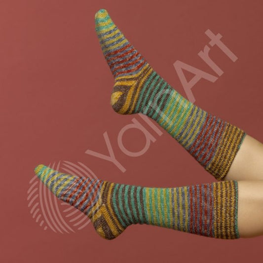 YarnArt Forza Stripe wool sock yarn – 100 g / 420 m – Šarlotes audumi
