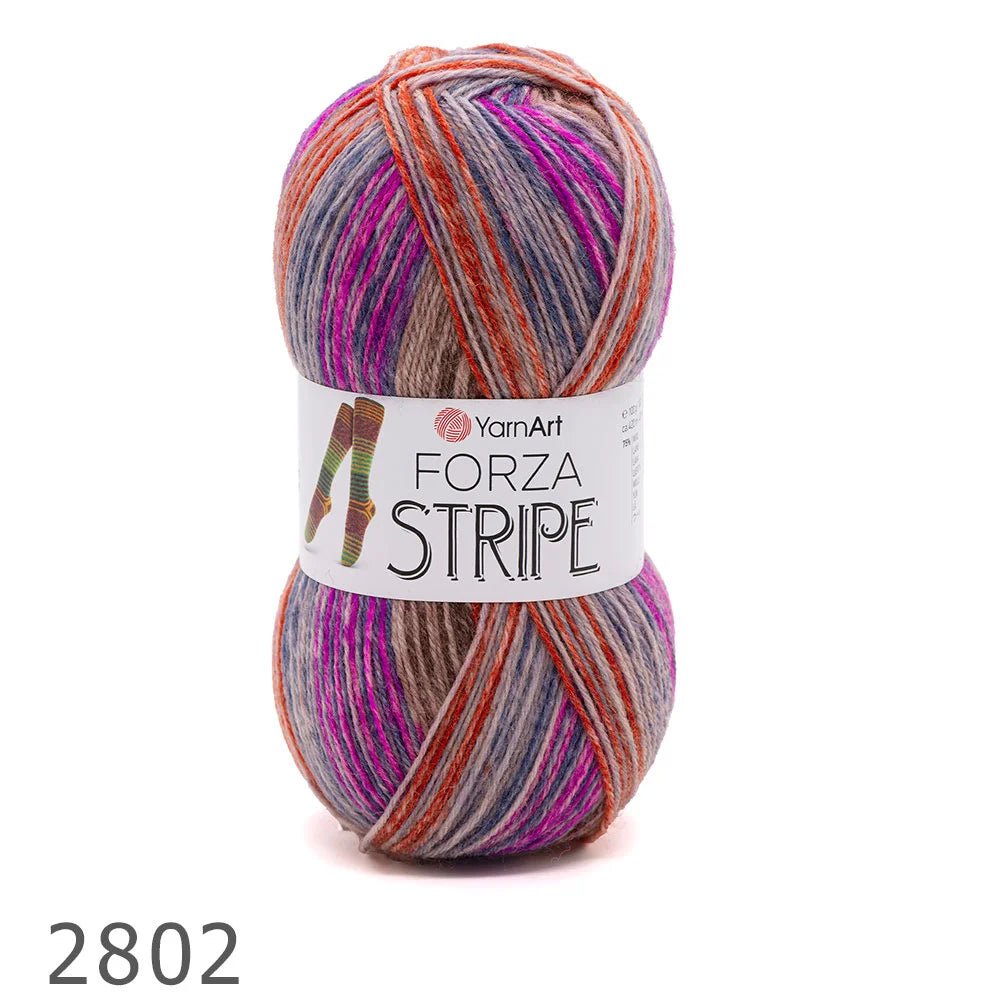 YarnArt Forza Stripe wool sock yarn – 100 g / 420 m – Šarlotes audumi