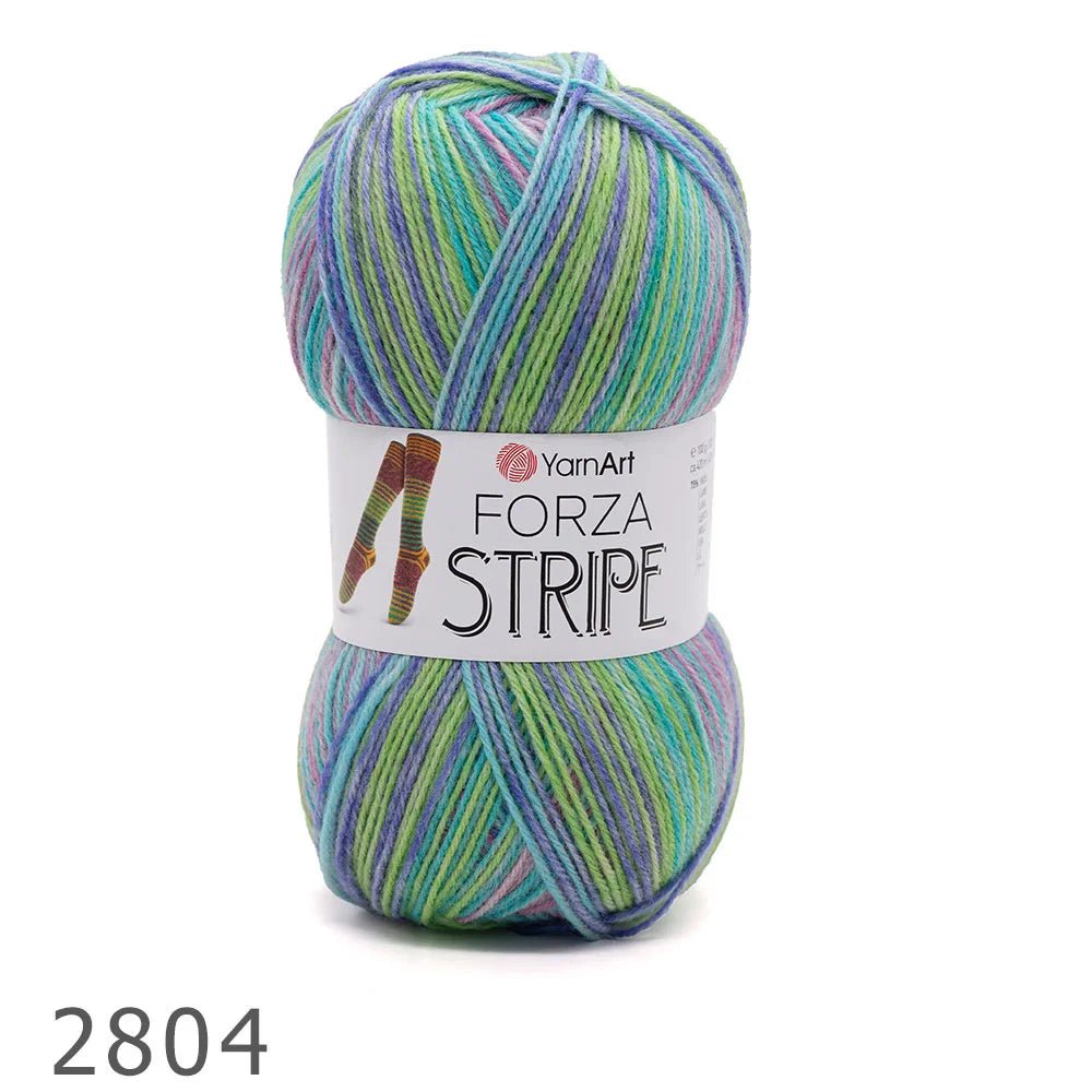 YarnArt Forza Stripe wool sock yarn – 100 g / 420 m – Šarlotes audumi