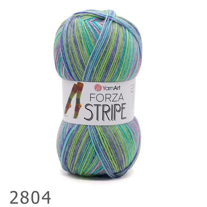 YarnArt Forza Stripe wool sock yarn – 100 g / 420 m – Šarlotes audumi