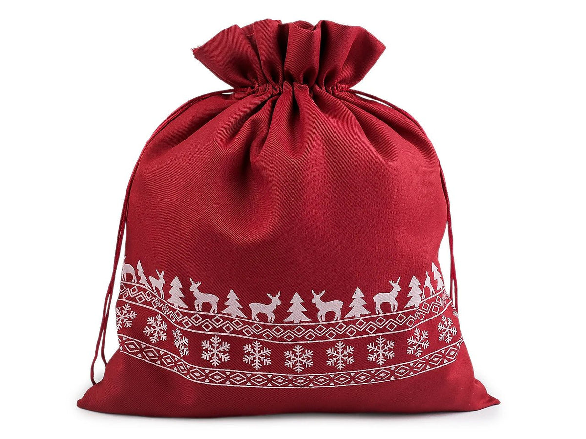 Image of a Christmas gift bag 30 × 35 cm – available online at Šarlotes audumi