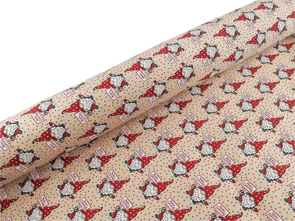 Image of Christmas decorative fabric with gnomes – available online at Charlotte's Fabrics