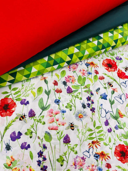 100% cotton fabric - red 125 g/m²