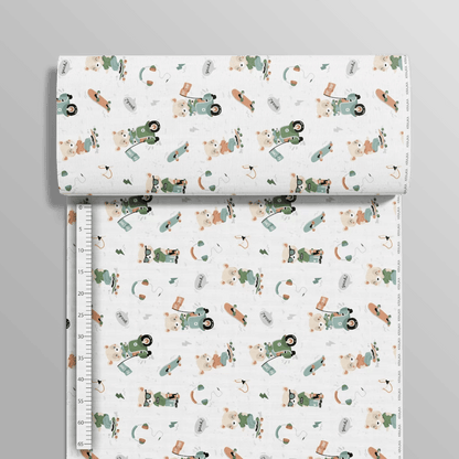 100% Cotton fabric-sports bear 125 g/m²