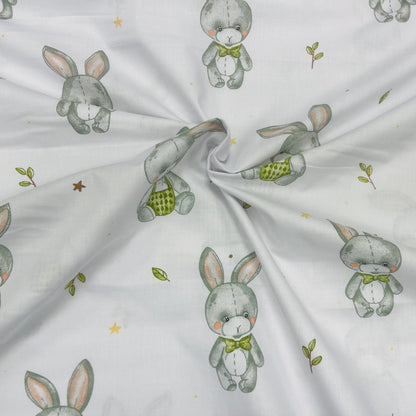100% Cotton fabric - long-eared bunnies 125 g/m²