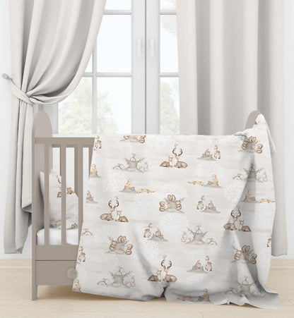 100 % tissu en coton - animaux près de la souche 125 g/m²