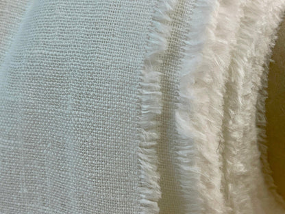 100 % weichgewaschenes weißes Leinen 185 g/m²