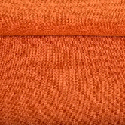 100% weiches Leinen in Karottenorange 205 g/m²