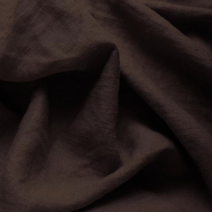 100 % lin lavé chocolat 165 g/m²
